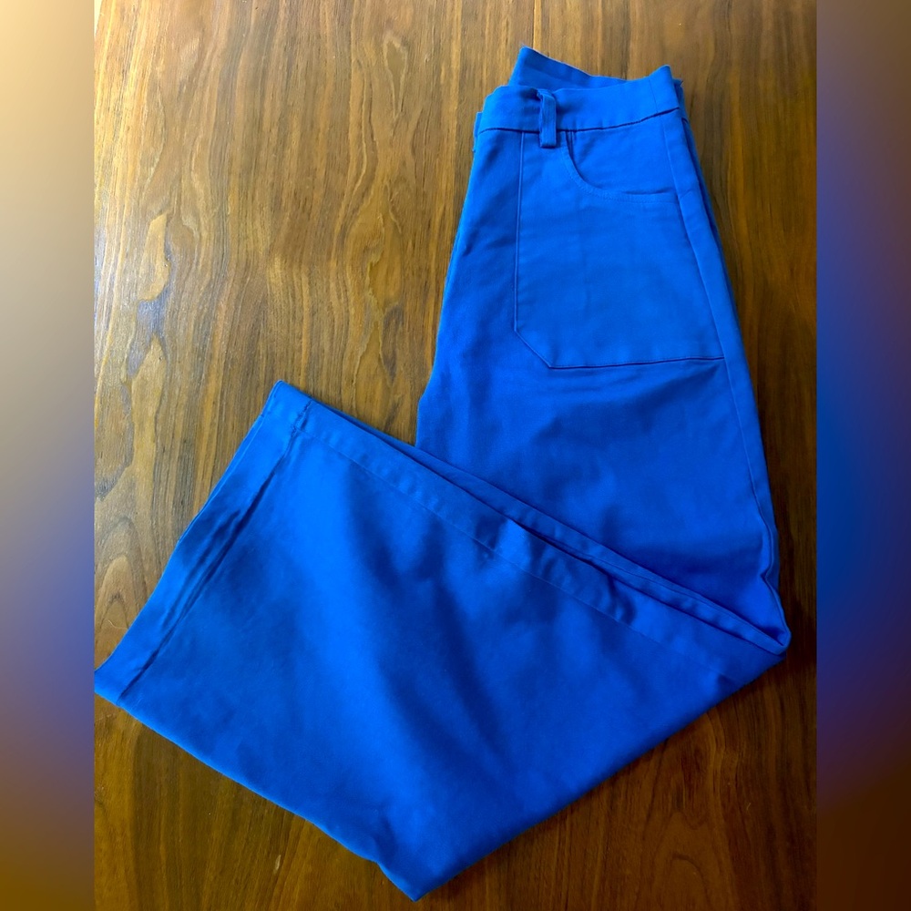 Loup Cropped Blue Wideleg Pants